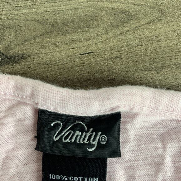 Vanity Women's One Shoulder Top Size Medium Sleeveless Stretch Pink Embellished - Picture 6 of 9